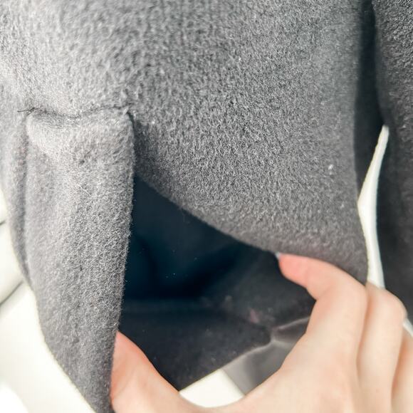 Max Mara Trench Teddy Coat Wool Long Alpaca Winter Black Vintage Authentic 12 - Picture 9 of 14